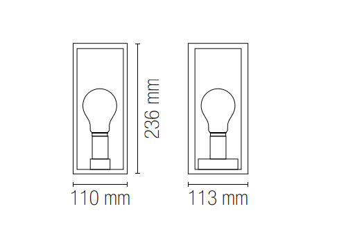 Applique per esterno in metallo bianco , nero , silver o bronzo con diffusore in vetro IP44 1XE27 non inclusa MONDRIAN Applique per esterno in metallo bianco , nero , silver o bronzo con diffusore in vetro IP44 1XE27 non inclusa MONDRIAN